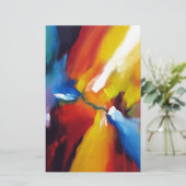 Abstract expressionisme schilderen briefpapier (Staand voorkant)