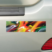 Abstract expressionisme schilderen bumpersticker (Op auto)