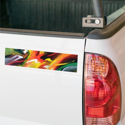 Abstract expressionisme schilderen bumpersticker (Op Truck)