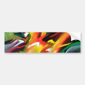Abstract expressionisme schilderen bumpersticker (Voorkant)