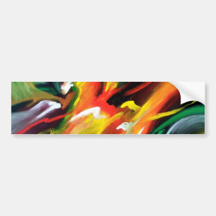 Abstract expressionisme schilderen bumpersticker