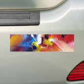Abstract expressionisme schilderen bumpersticker (Op auto)