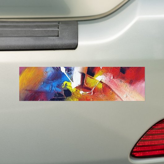 Abstract expressionisme schilderen bumpersticker (Op auto)