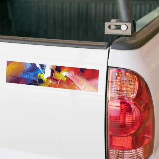 Abstract expressionisme schilderen bumpersticker (Op Truck)