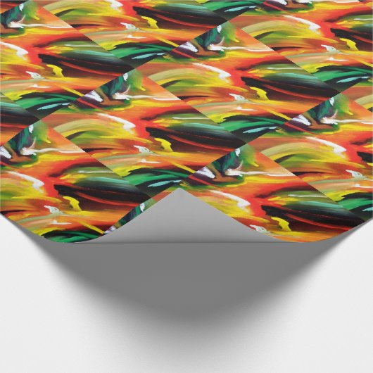 Abstract expressionisme schilderen cadeaupapier (Hoek)