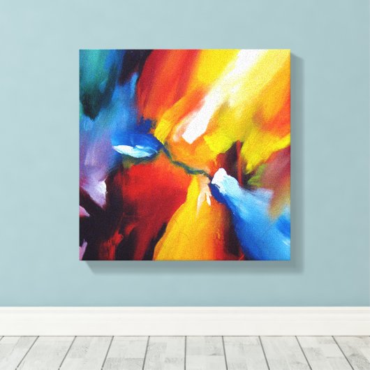Abstract expressionisme schilderen canvas afdruk (Insitu (Houten vloer))