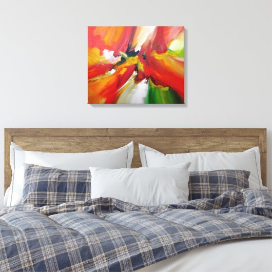 Abstract expressionisme schilderen canvas afdruk (Insitu (Slaapkamer))