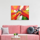 Abstract expressionisme schilderen canvas afdruk (Insitu (Woonkamer))