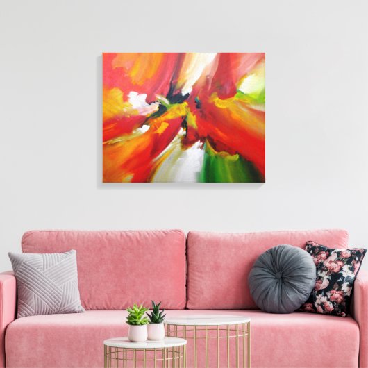 Abstract expressionisme schilderen canvas afdruk (Insitu (Woonkamer))
