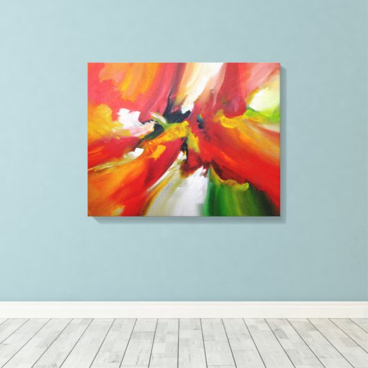 Abstract expressionisme schilderen canvas afdruk (Insitu (Houten vloer))
