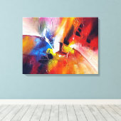 Abstract expressionisme schilderen canvas afdruk (Insitu (Houten vloer))