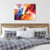 Abstract expressionisme schilderen canvas afdruk (Insitu (Slaapkamer))