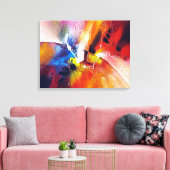 Abstract expressionisme schilderen canvas afdruk (Insitu (Woonkamer))