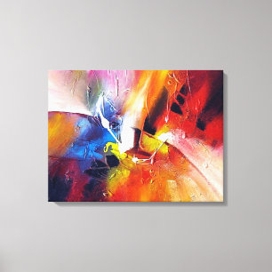 Abstract expressionisme schilderen canvas afdruk