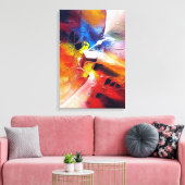 Abstract expressionisme schilderen canvas afdruk (Insitu (Woonkamer))