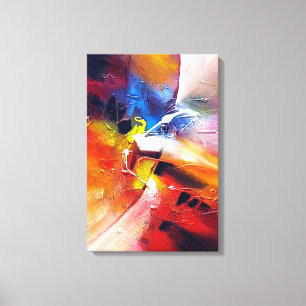 Abstract expressionisme schilderen canvas afdruk