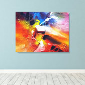 Abstract expressionisme schilderen canvas afdruk (Insitu (Houten vloer))