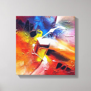 Abstract expressionisme schilderen canvas afdruk