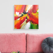 Abstract expressionisme schilderen canvas afdruk (Insitu (Woonkamer))