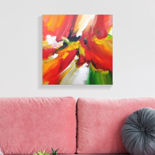 Abstract expressionisme schilderen canvas afdruk (Insitu (Woonkamer))