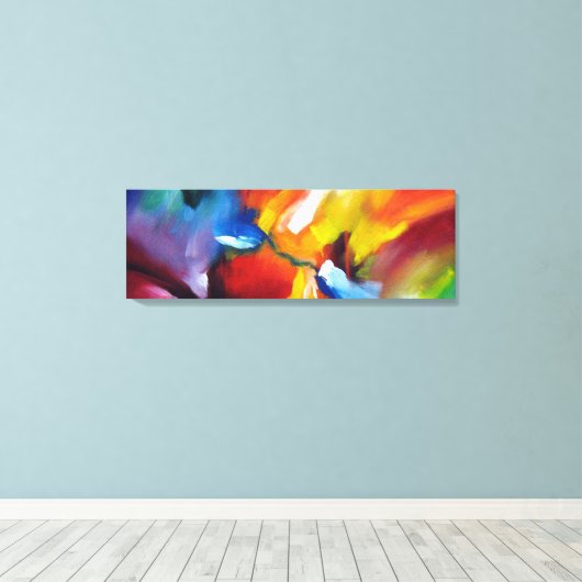 Abstract expressionisme schilderen canvas afdruk (Insitu (Houten vloer))