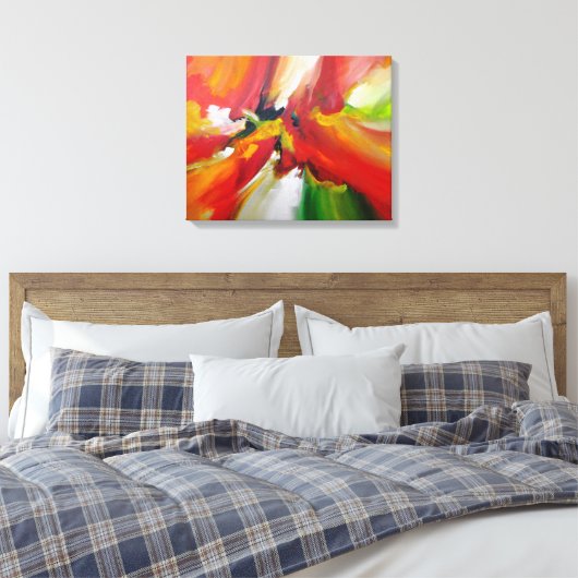 Abstract expressionisme schilderen canvas afdruk (Insitu (Slaapkamer))