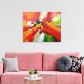 Abstract expressionisme schilderen canvas afdruk (Insitu (Woonkamer))