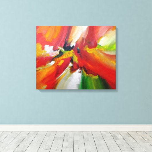 Abstract expressionisme schilderen canvas afdruk (Insitu (Houten vloer))