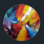 Abstract expressionisme schilderen dartbord<br><div class="desc">Red Yellow Green Blue Abstract expressionisme schildering</div>