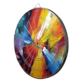 Abstract expressionisme schilderen dartbord (Voorkant Rechts)