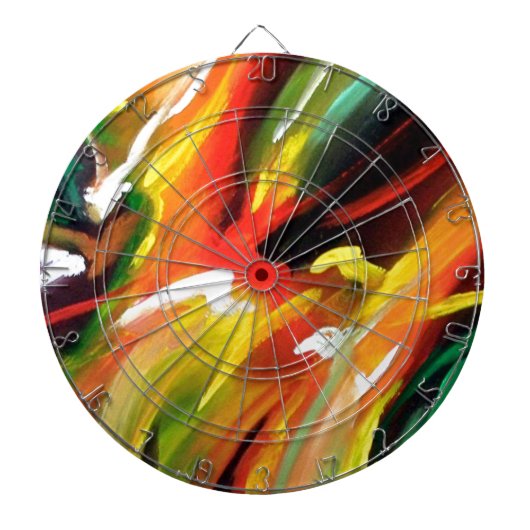 Abstract expressionisme schilderen dartbord (Voorkant)
