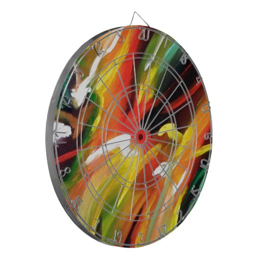 Abstract expressionisme schilderen dartbord (Voorkant Links)