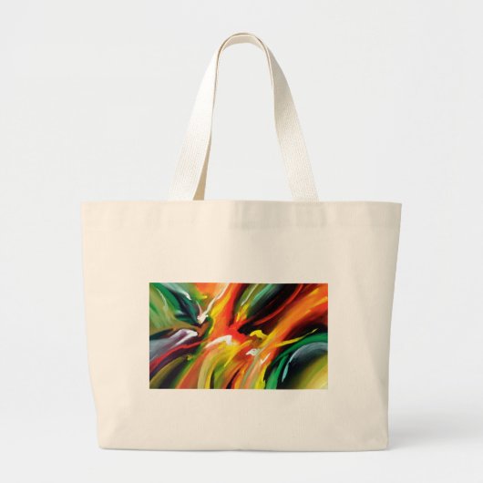 Abstract expressionisme schilderen grote tote bag (Voorkant)