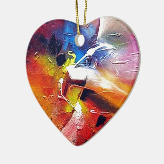 Abstract expressionisme schilderen keramisch ornament (Links)