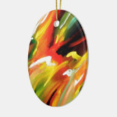 Abstract expressionisme schilderen keramisch ornament (Links)