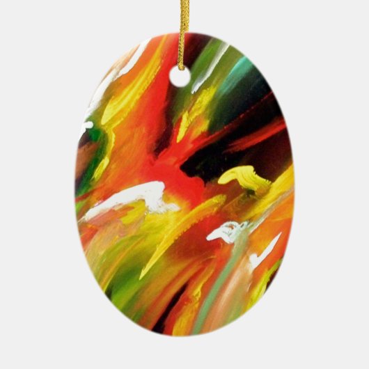 Abstract expressionisme schilderen keramisch ornament (Voorkant)