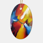 Abstract expressionisme schilderen keramisch ornament (Links)