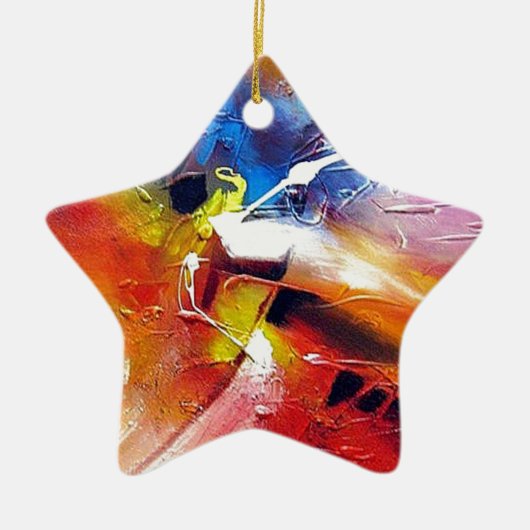 Abstract expressionisme schilderen keramisch ornament (Voorkant)