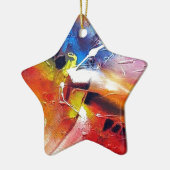 Abstract expressionisme schilderen keramisch ornament (Links)