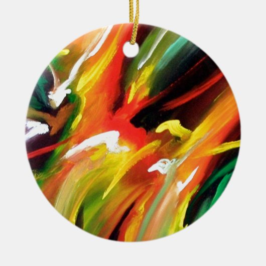 Abstract expressionisme schilderen keramisch ornament (Voorkant)