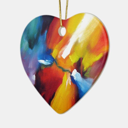 Abstract expressionisme schilderen keramisch ornament (Links)