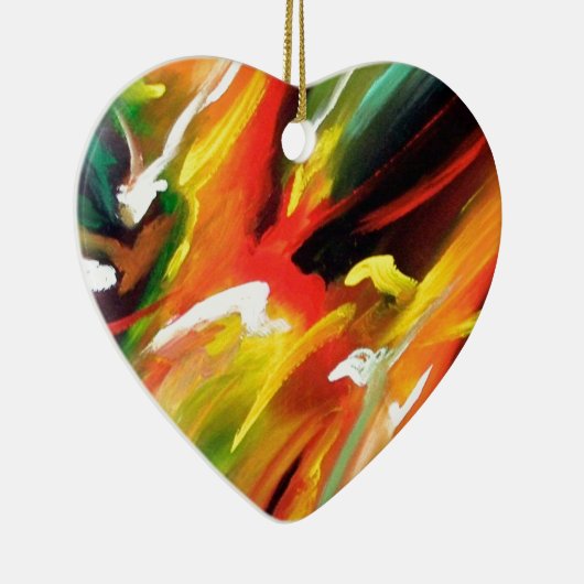 Abstract expressionisme schilderen keramisch ornament (Rechts)