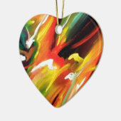 Abstract expressionisme schilderen keramisch ornament (Links)