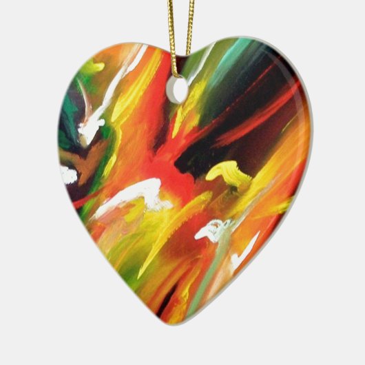 Abstract expressionisme schilderen keramisch ornament (Links)