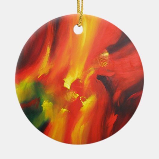 Abstract expressionisme schilderen keramisch ornament (Voorkant)