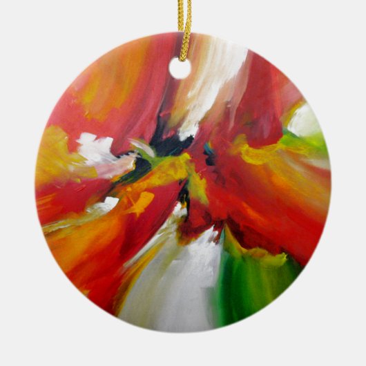 Abstract expressionisme schilderen keramisch ornament (Voorkant)