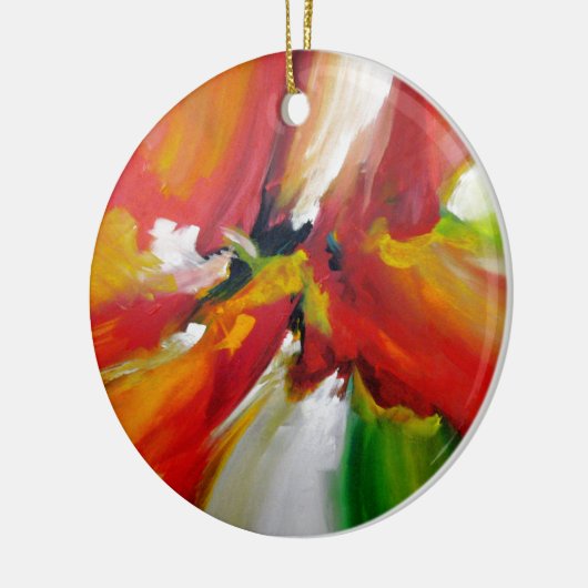 Abstract expressionisme schilderen keramisch ornament (Links)
