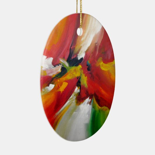 Abstract expressionisme schilderen keramisch ornament (Rechts)