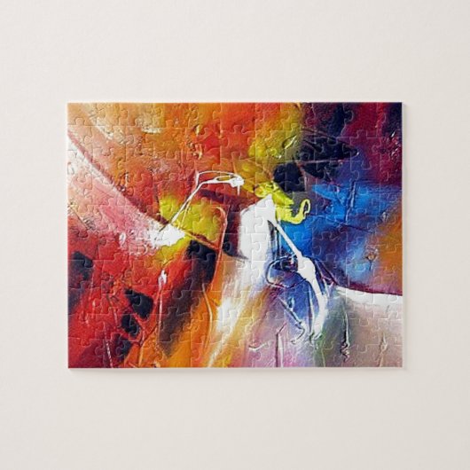 Abstract expressionisme schilderen legpuzzel (Horizontaal)