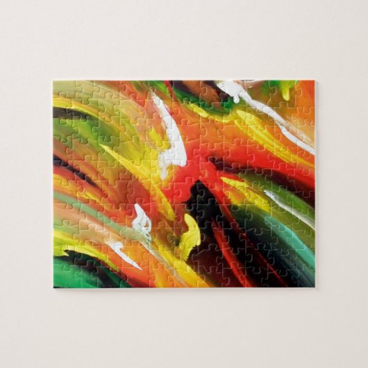 Abstract expressionisme schilderen legpuzzel (Horizontaal)